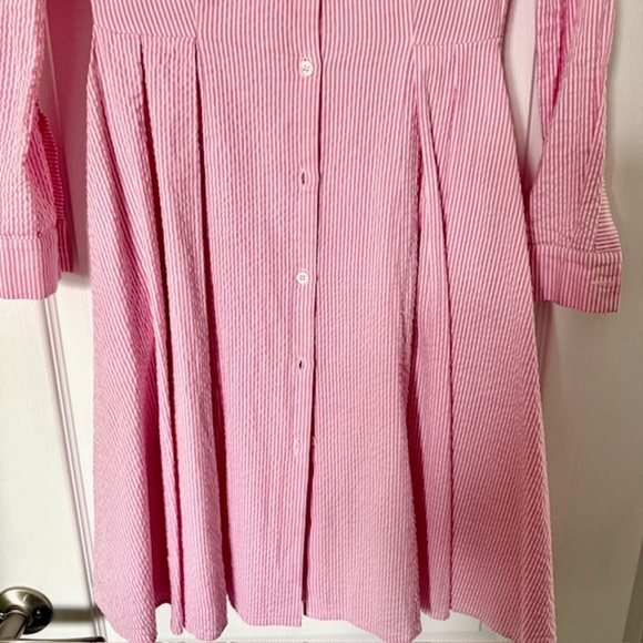 Cotton Pink with white stripes dress - Picture 4 of 14